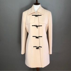 Vintage 2000s Banana Republic cream black wool thinsulate toggle coat